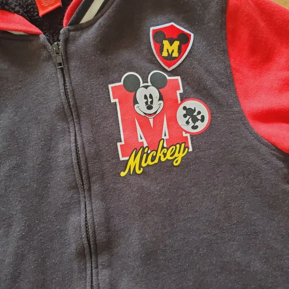 Disney Mickey Mouse Boys Hoodie Zip Front Size XL GUC - Picture 5 of 10
